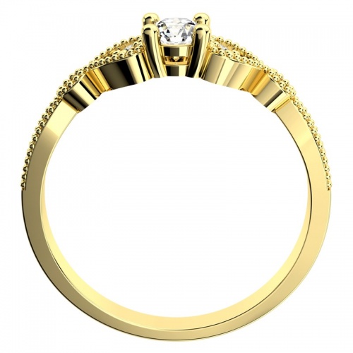 Zlatka G Briliant (4 mm) - zásnubní prsten ve žlutém zlatě