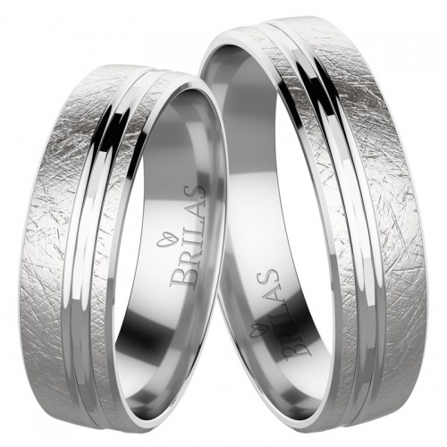 Sony White - snubní prsteny z bílého zlata