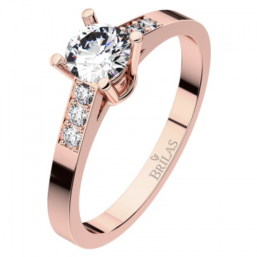 Monika Red - překrásný zásnubní prsten z růžového zlata