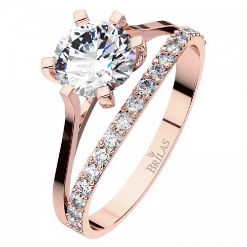 Justina Red - báječný zásnubní prsten z růžového zlata
