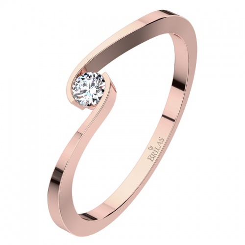 Vitas Red - elegantní zlatý prsten z růžového zlata