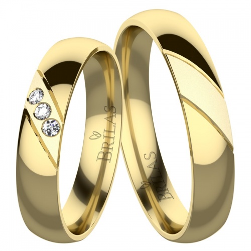 Amálie Gold - hezké snubní prstýnky ze žlutého zlata