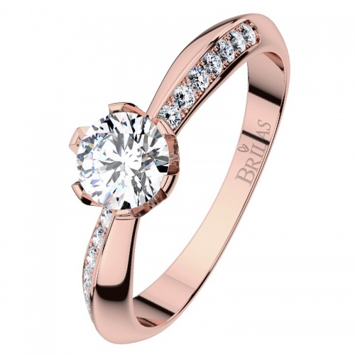 Michaela Red - luxusní zásnubní prsten z růžového zlata