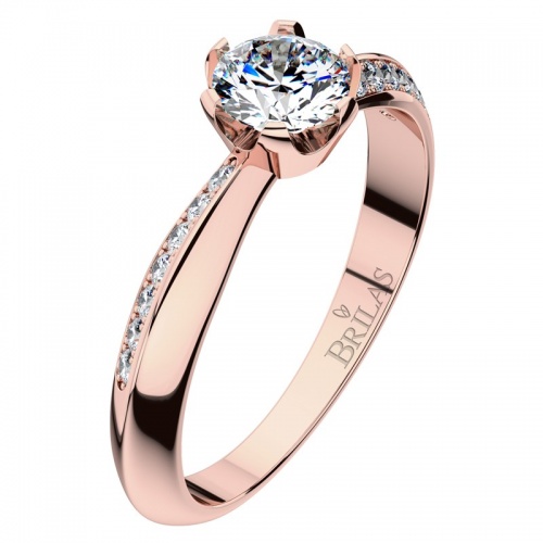 Michaela Red - luxusní zásnubní prsten z růžového zlata