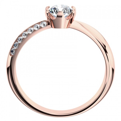 Michaela Red - luxusní zásnubní prsten z červeného zlata