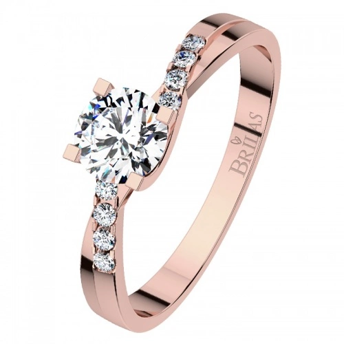 Zante Red - exkluzivní zásnubní prsten z růžového zlata