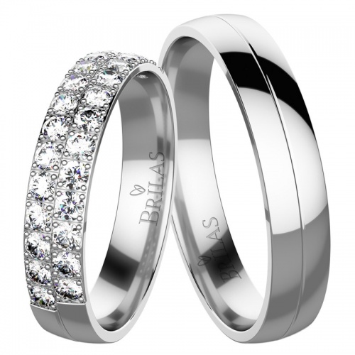 Karin White - snubní prsteny z bílého zlata