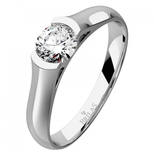 Aura White - prsten z bílého zlata