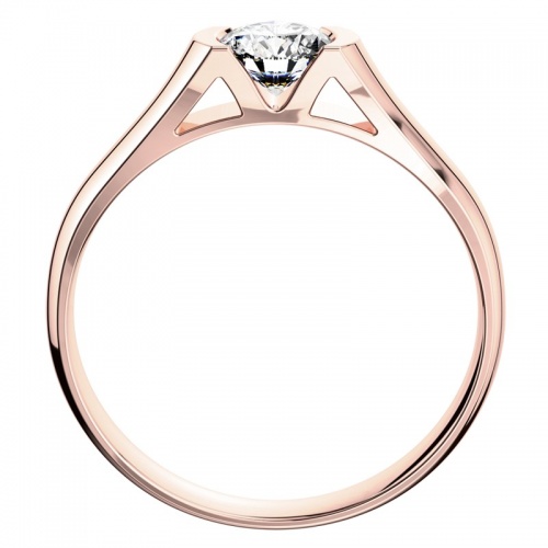 Aura Red - zásnubní prsten z růžového zlata