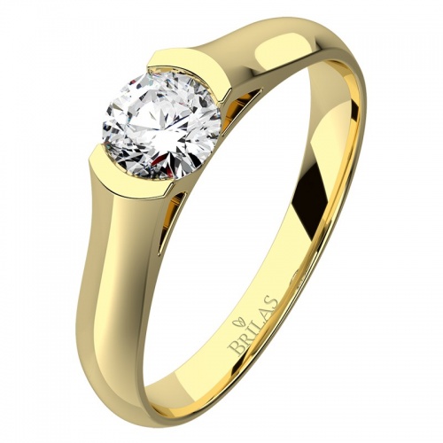 Aura G Briliant  - zásnubní prsten ze žlutého zlata