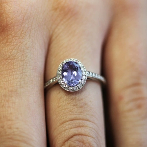 Alice Tanzanit Briliant - zlatý prsten s tanzanitem a brilianty