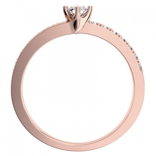 Petronela R Briliant (3,25 mm) - zásnubní prsten z růžového zlata