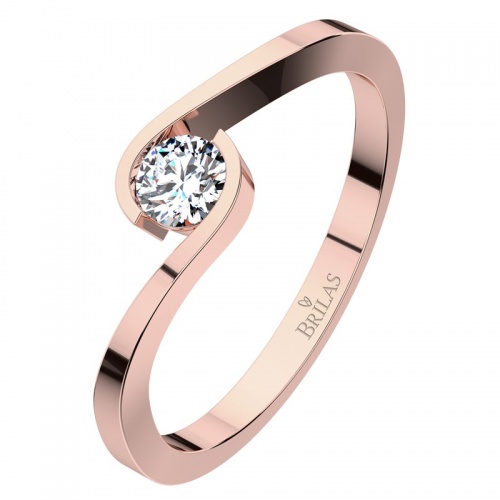 Vitas II. R Briliant (4 mm) - zásnubní prsten z růžového zlata