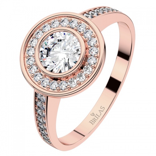 Arabela Red - zásnubní prsten z růžového zlata