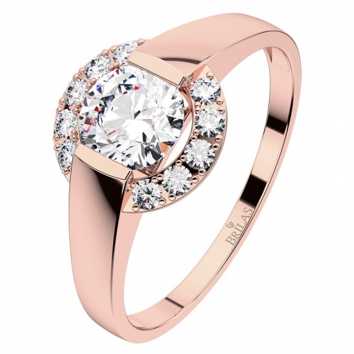 Sofia R Briliant - prsten z růžového zlata