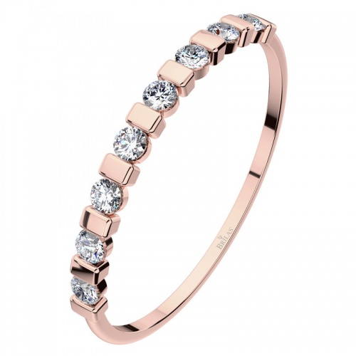 Eris R Briliant  - netradiční zásnubní prsten z růžového zlata 