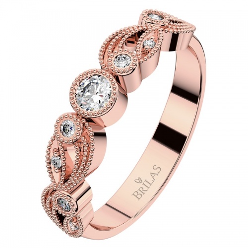 Viva R Briliant - prsten z růžového zlata