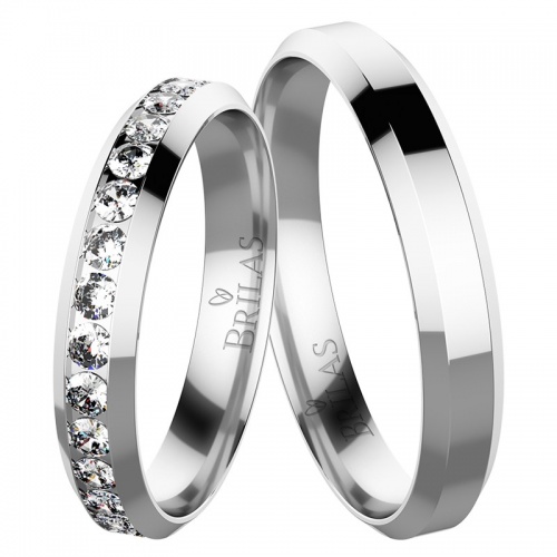 Doris White - snubní prsteny z bílého zlata