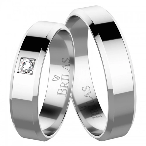 Beningo White - snubní prsteny v bílém zlatě 