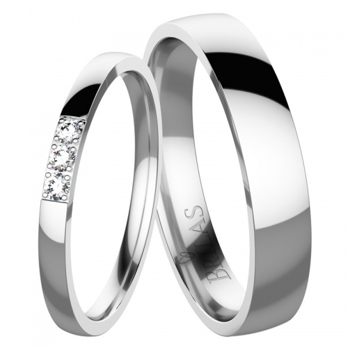 Anabel White - snubní prsteny z bílého zlata