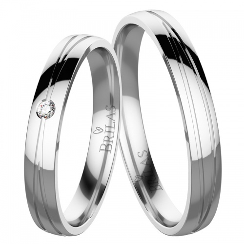Mahulena White-snubní prsteny z bílého zlata