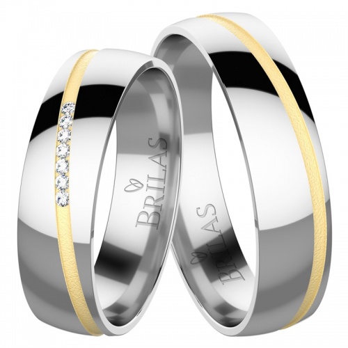 Mariangela Colour GW - snubní prsteny z kombinovaného zlata