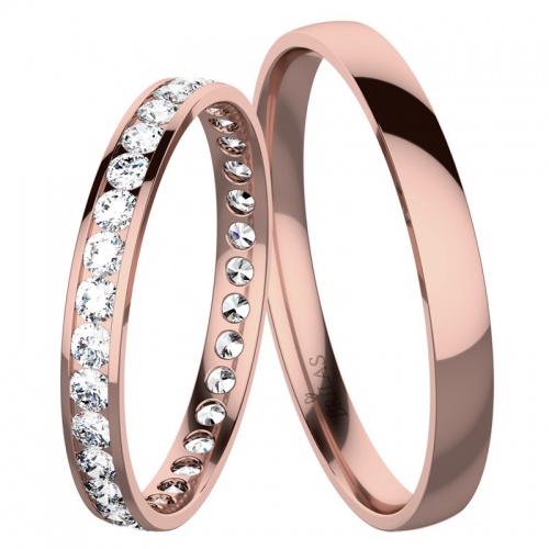 Eliso Red - snubní prsteny z červeného zlata
