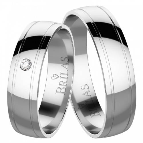 Faris White - snubní prsteny z bílého zlata