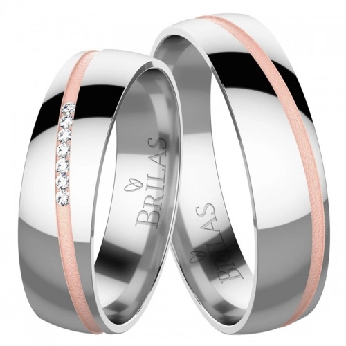 Mariangela Colour RW - snubní prsteny z kombinovaného zlata