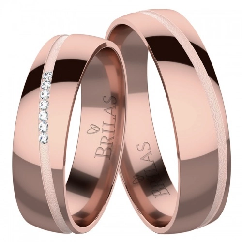 Mariangela Red - snubní prsteny z červeného zlata