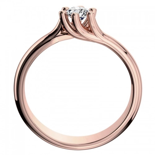 Ilona Red - zlatý prsten zdoben kamínkem