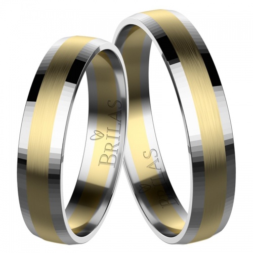 Pride Colour GW - snubní prsteny z kombinovaného zlata