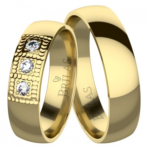 Julia Gold - snubní prsteny ze žlutého zlata 