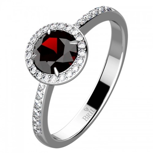 Eva White - zlatý prsten zdobený kamínky