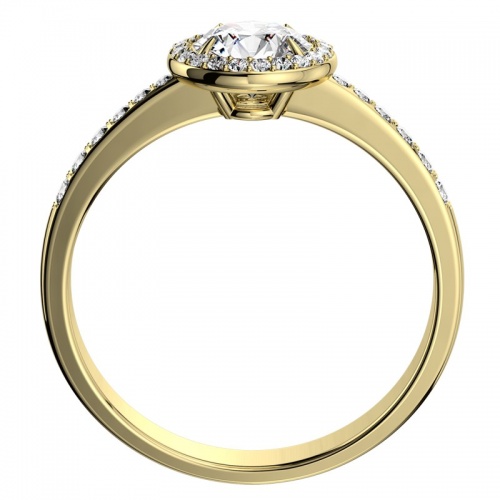 Eva Gold Briliant - zlatý prsten zdobený kamínky