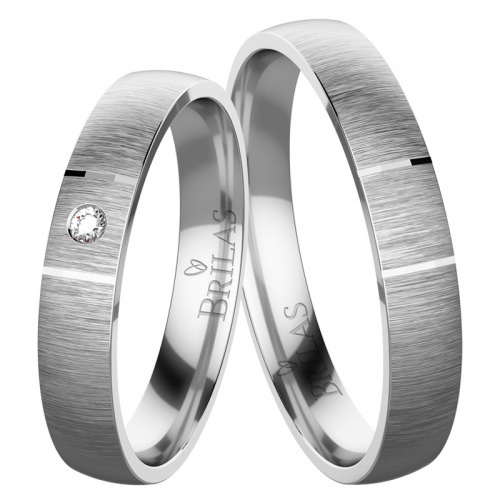 Salomi White - snubní prsteny z bílého zlata