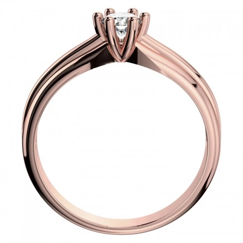 Gita Red - zlatý zásnubák zdobený kamínkem