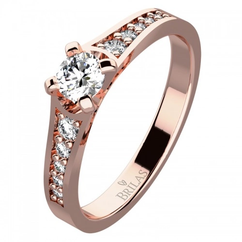 Patricie Red - zlatý prsten zdobený kamínky