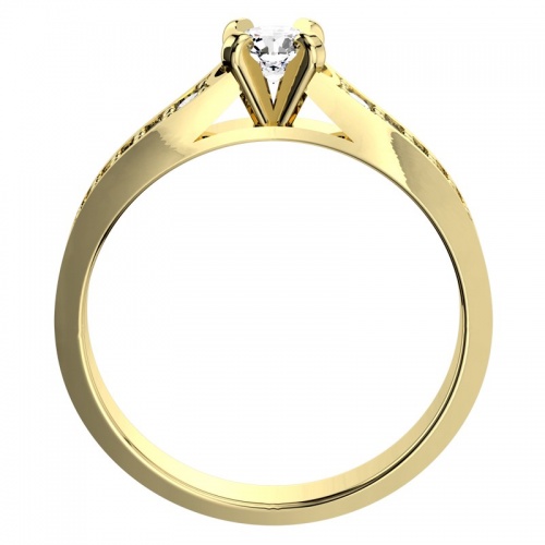 Patricie Gold Briliant - zlatý prsten zdobený kamínky