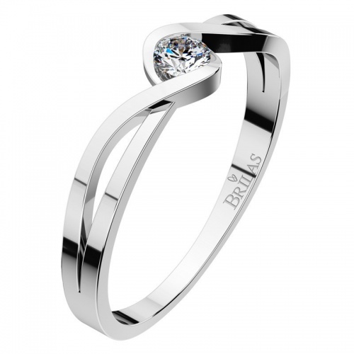 Rosana W Briliant  - jedinečný zásnubní prsten z bílého zlata