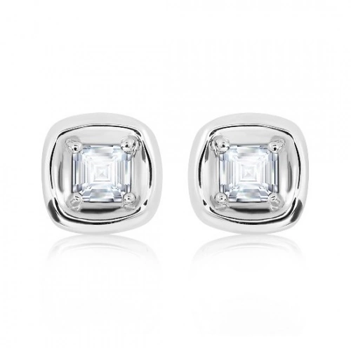 Efka S White Topaz - stříbrné náušnice s bílým topazem