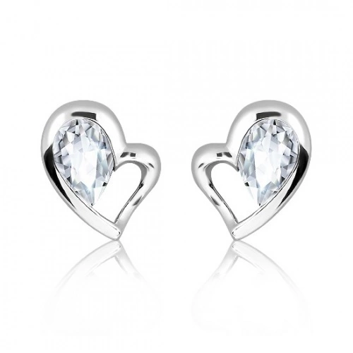 Fatma S White Topaz - stříbrné náušnice s bílým topazem