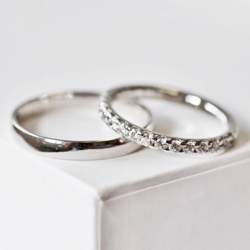 Alvina White - snubní prsteny z bílého zlata