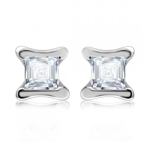 Akira S White Topaz - stříbrné náušnice s bílým topazem