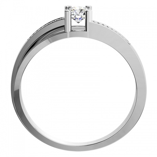Adéla White  - krásný zásnubní prsten z bílého zlata 