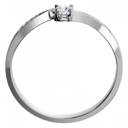Aneta White  - zásnubní prsten z bílého zlata 