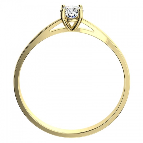 Leona G Briliant  - zásnubní prsten ze žlutého zlata 