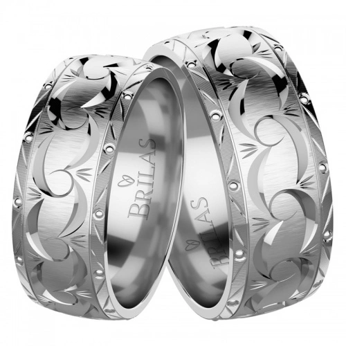 Damon White - snubní prsteny z bílého zlata