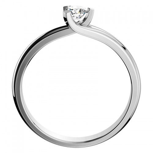 Polina White Briliant - zásnubní prsten z bílého zlata
