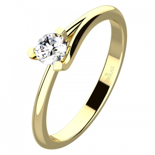 Polina Gold Briliant - zásnubní prsten ze žlutého zlata